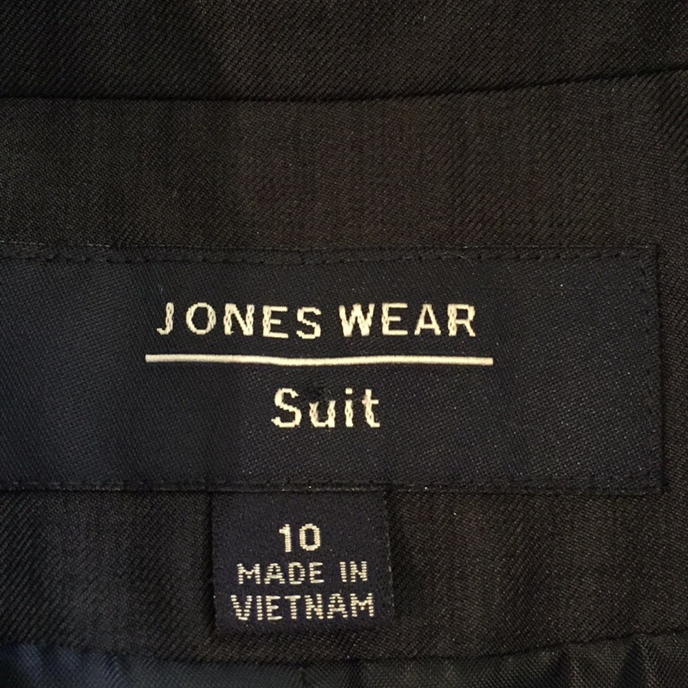 Jones Wear Pant Suit Charcoal Gray Size 10 - Picture 6 of 7